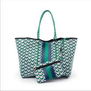 ✨NEW Aniella Neoprene turquoise/green Geo tote - never used!✨